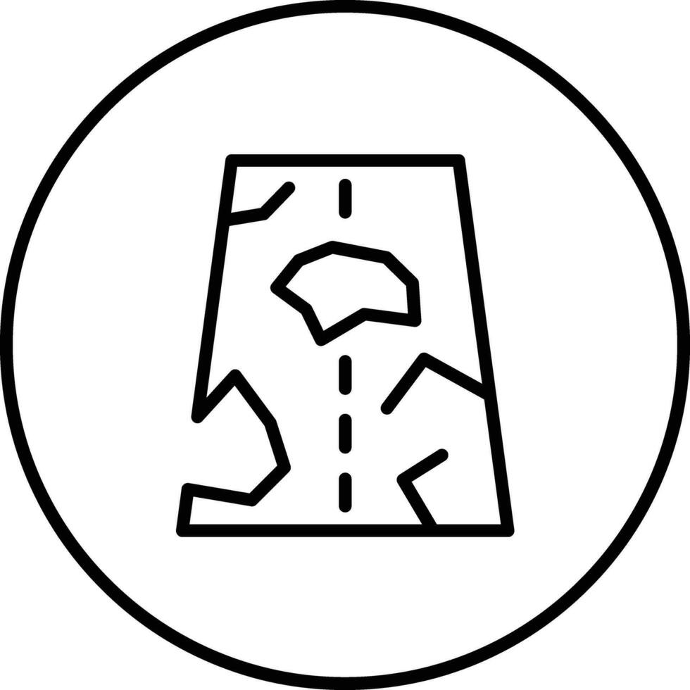 Road Crack Vector Icon