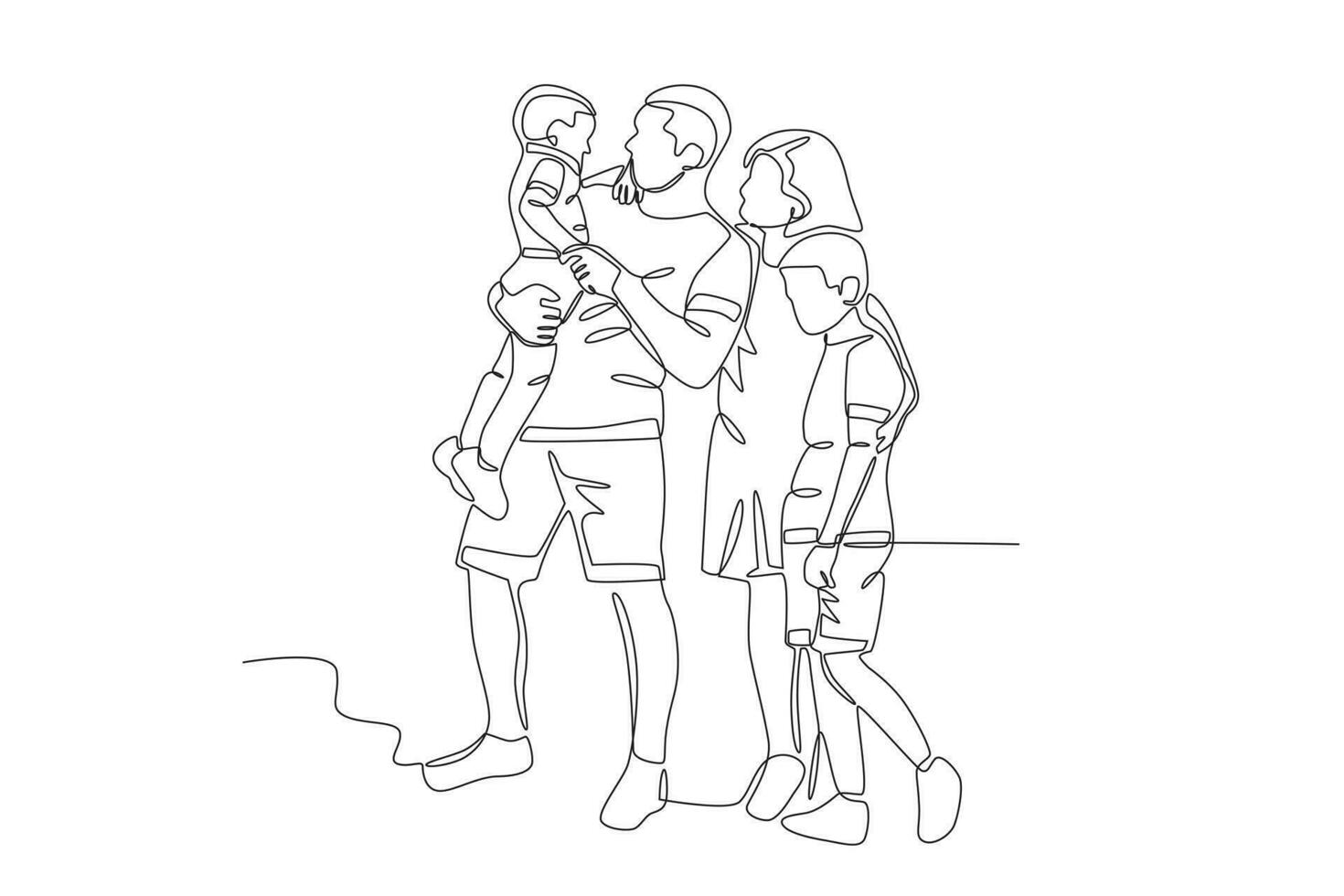 The Cypress family has two daughters vector