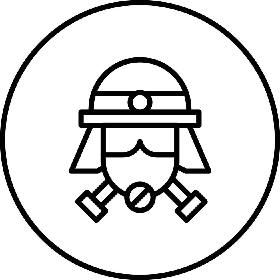 bombero máscara vector icono