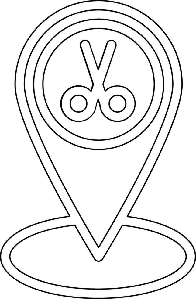 Barber Location Vector Icon