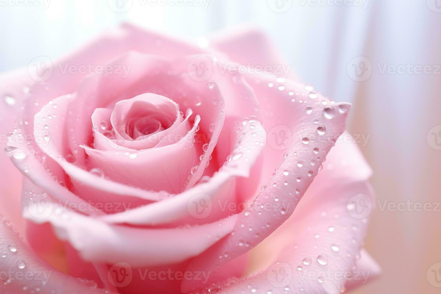 AI generated Pink Rose in Full Bloom photo