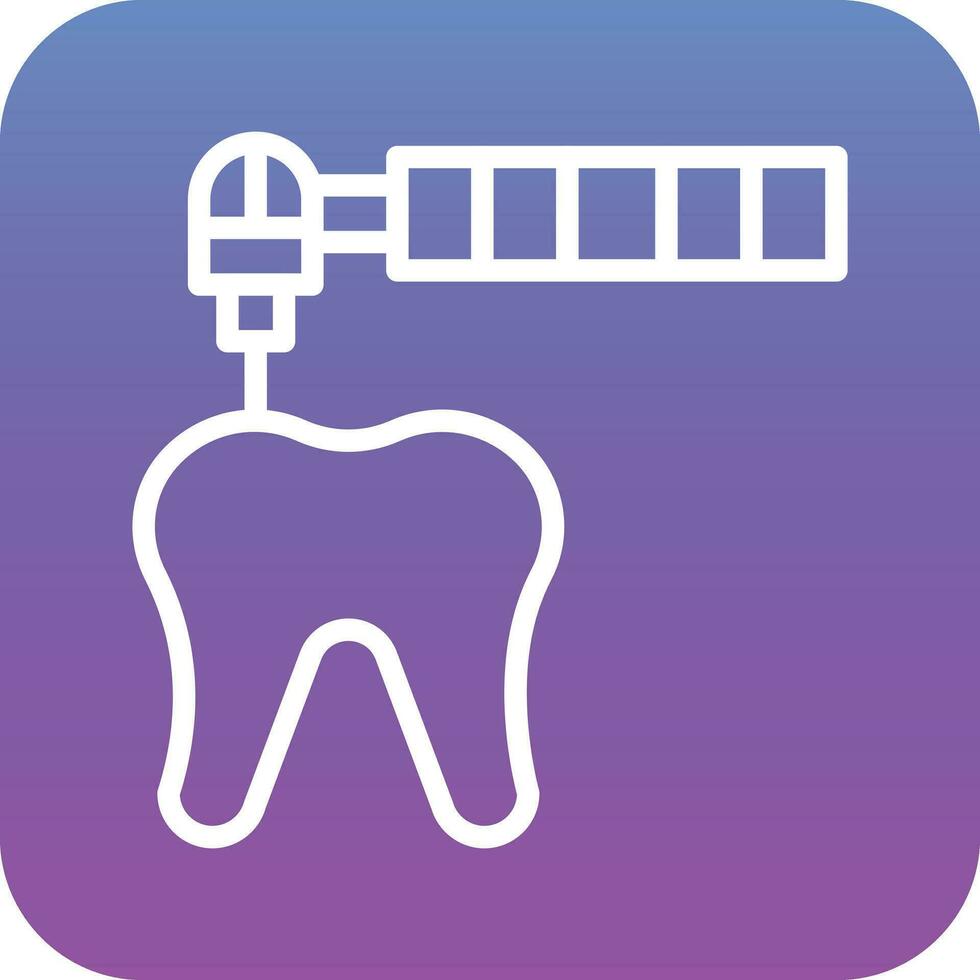 diente perforación vector icono