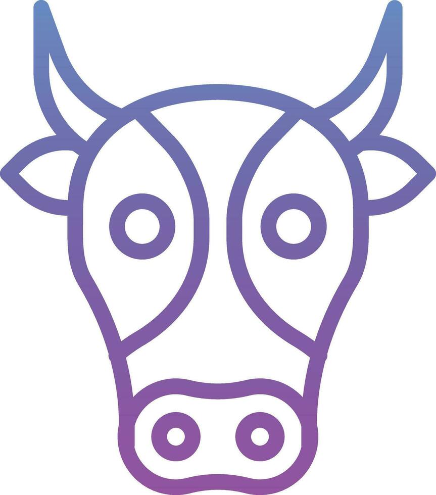 icono de vector de vaca