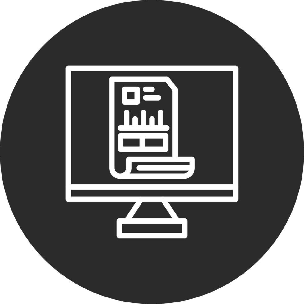 Online Invoice Vector Icon