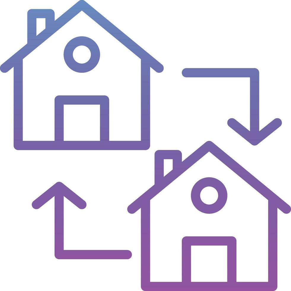 House Exchange Vector Icon