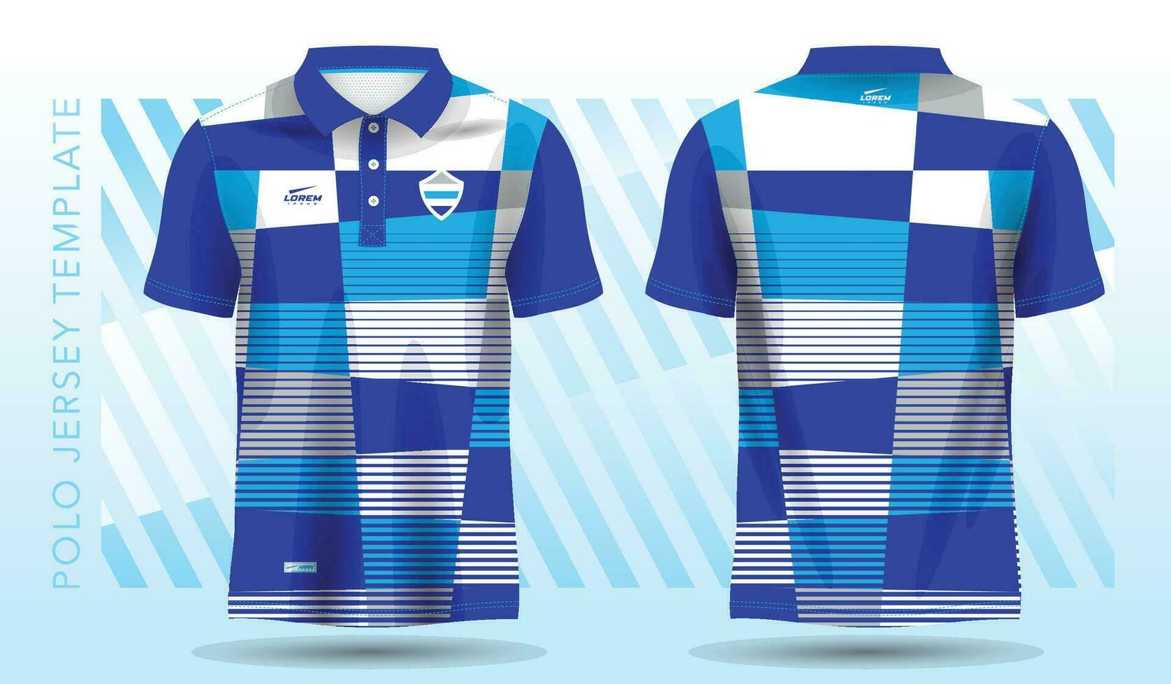 azul polo deporte jersey Bosquejo diseño vector