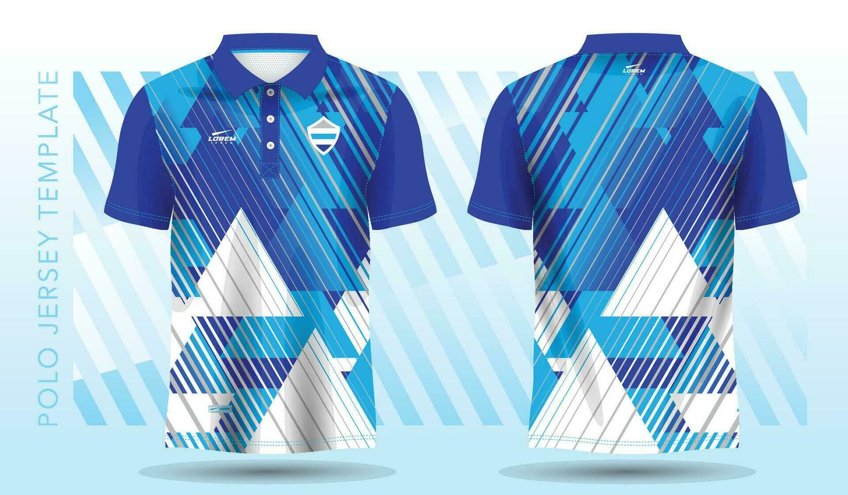 azul polo deporte jersey Bosquejo diseño vector