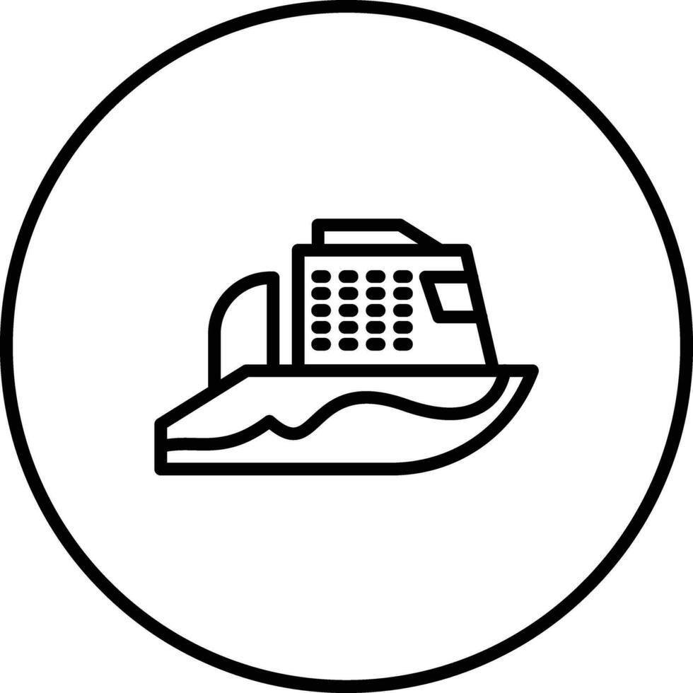 Ferry Boat Vector Icon