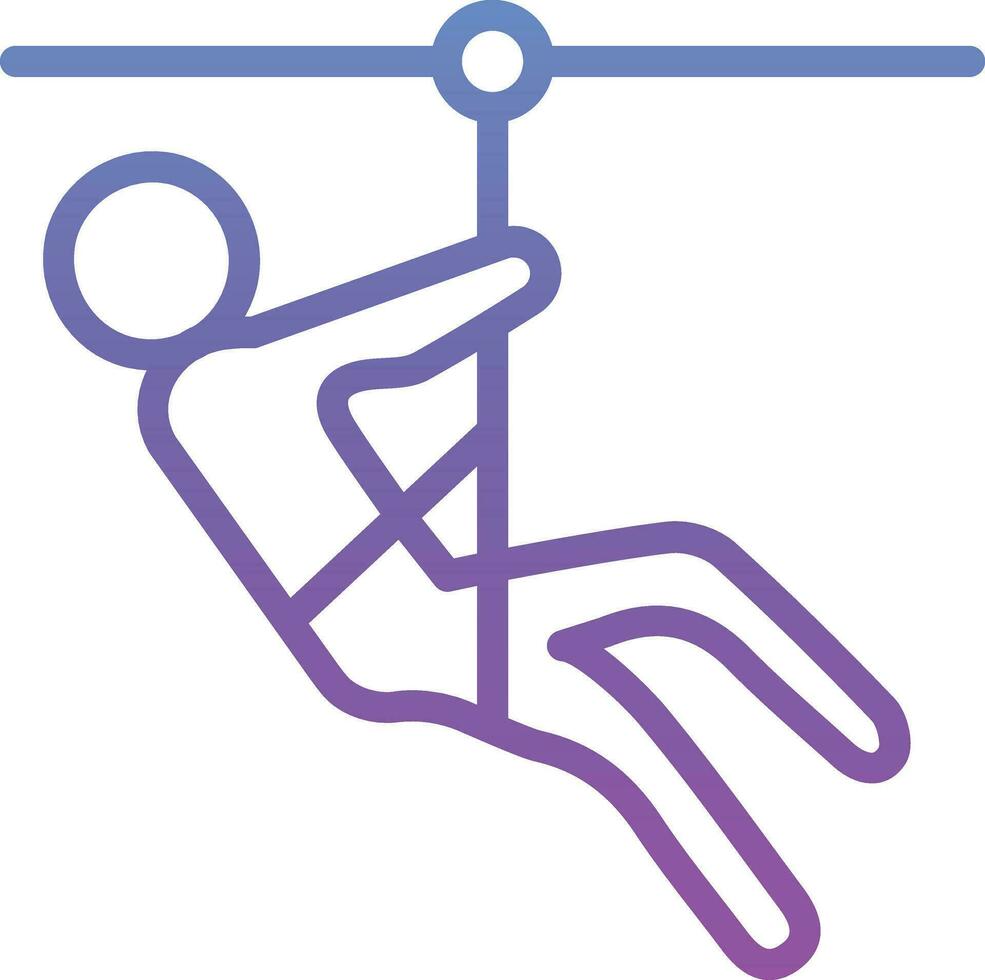 Zipline Vector Icon