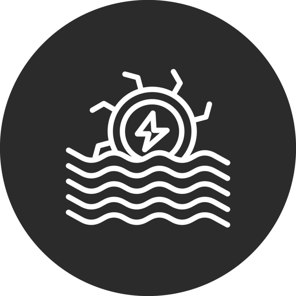 icono de vector de energía hidroeléctrica