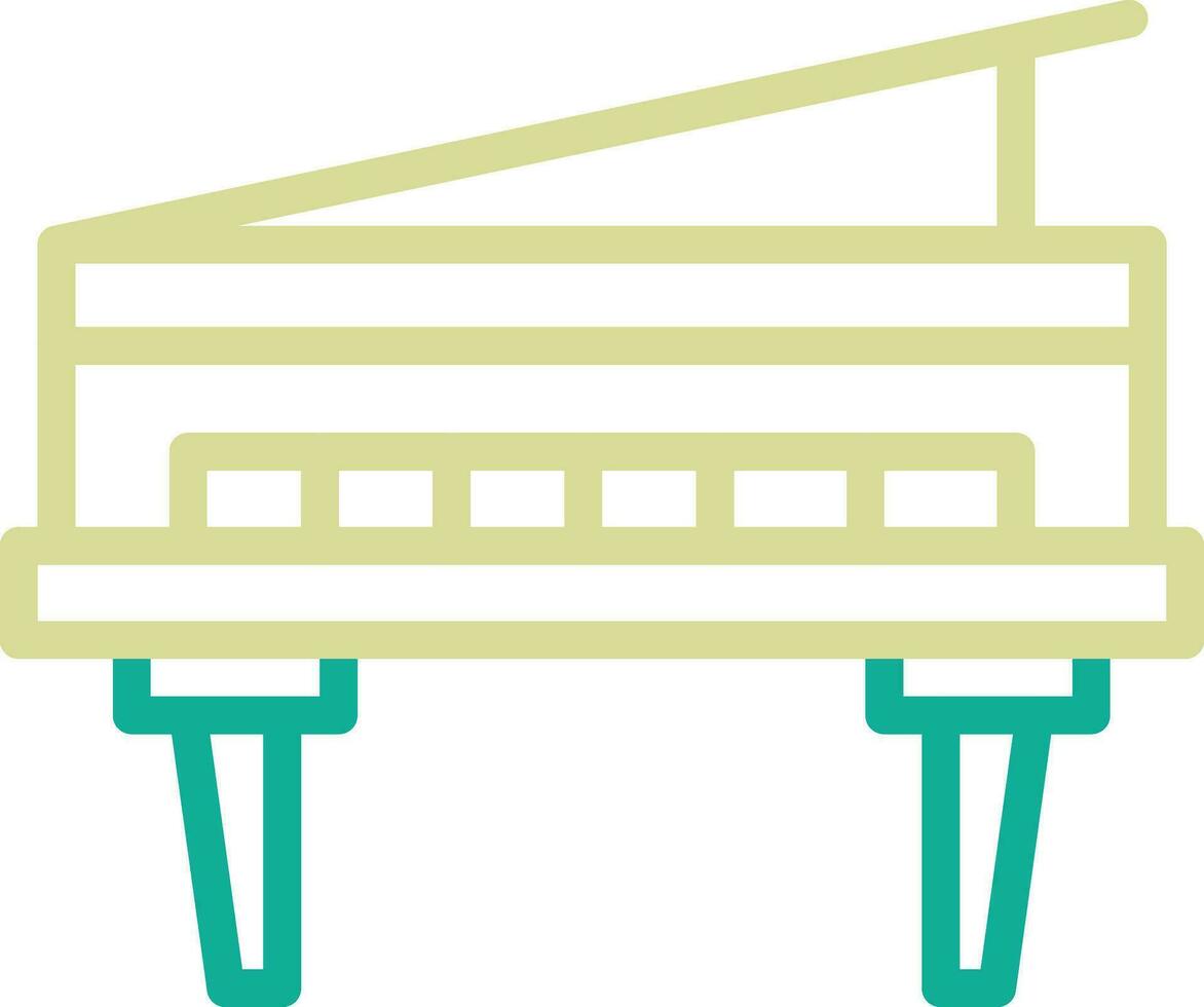 Wooden Piano Vector Icon