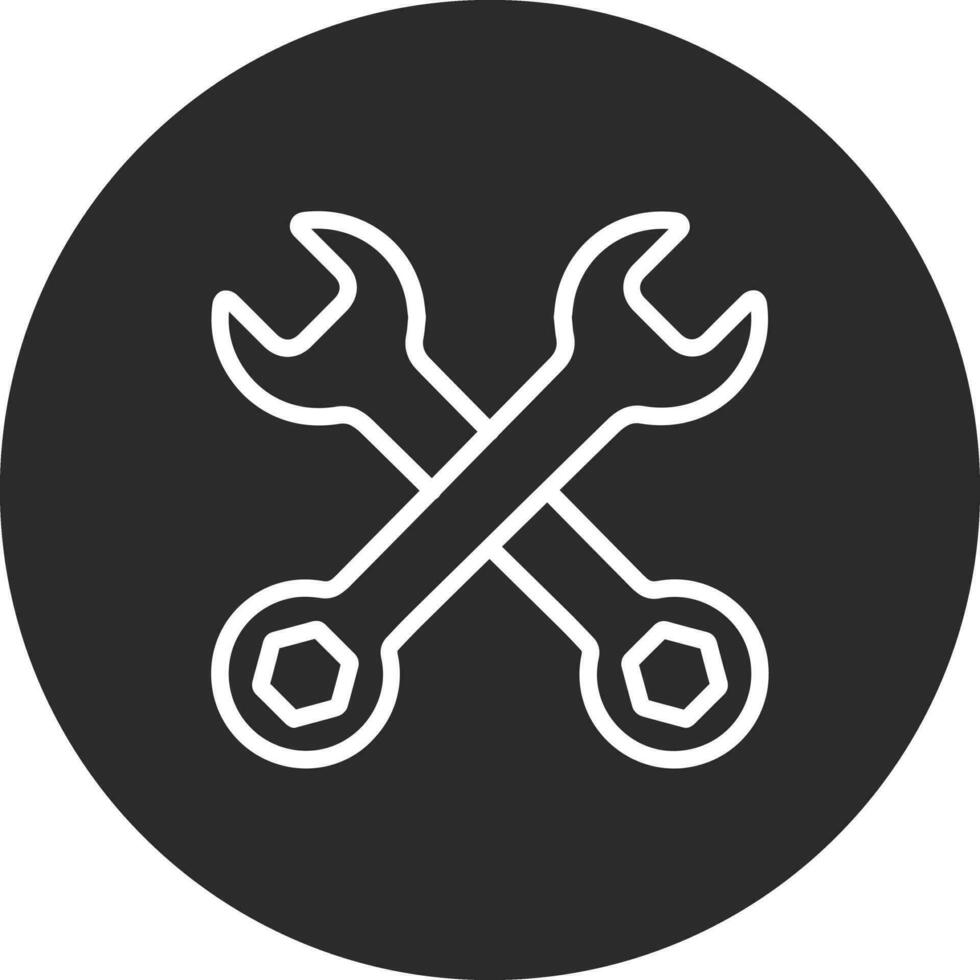 Cross Wrench Vector Icon