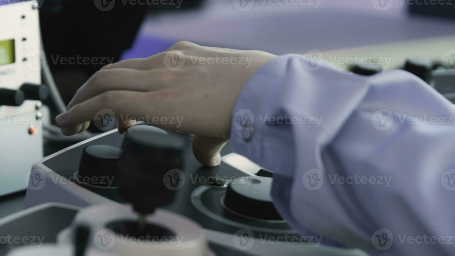 Keyboard with doctor's mouse. Stock footage. Modern medical keyboard with mouse for ultrasound fixation. Viewing with round mouse in medical examination photo