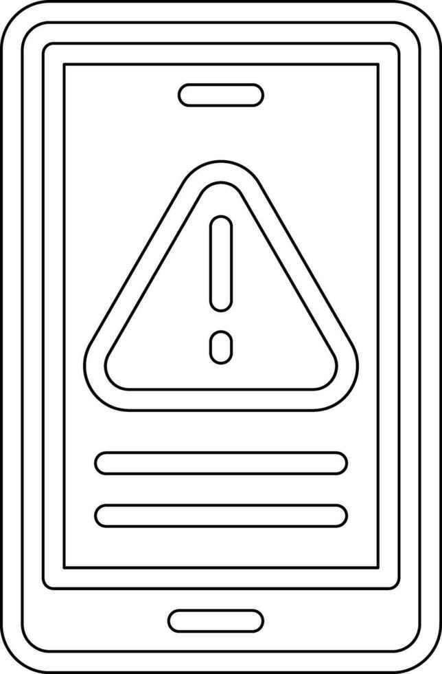 Mobile Warning Vector Icon