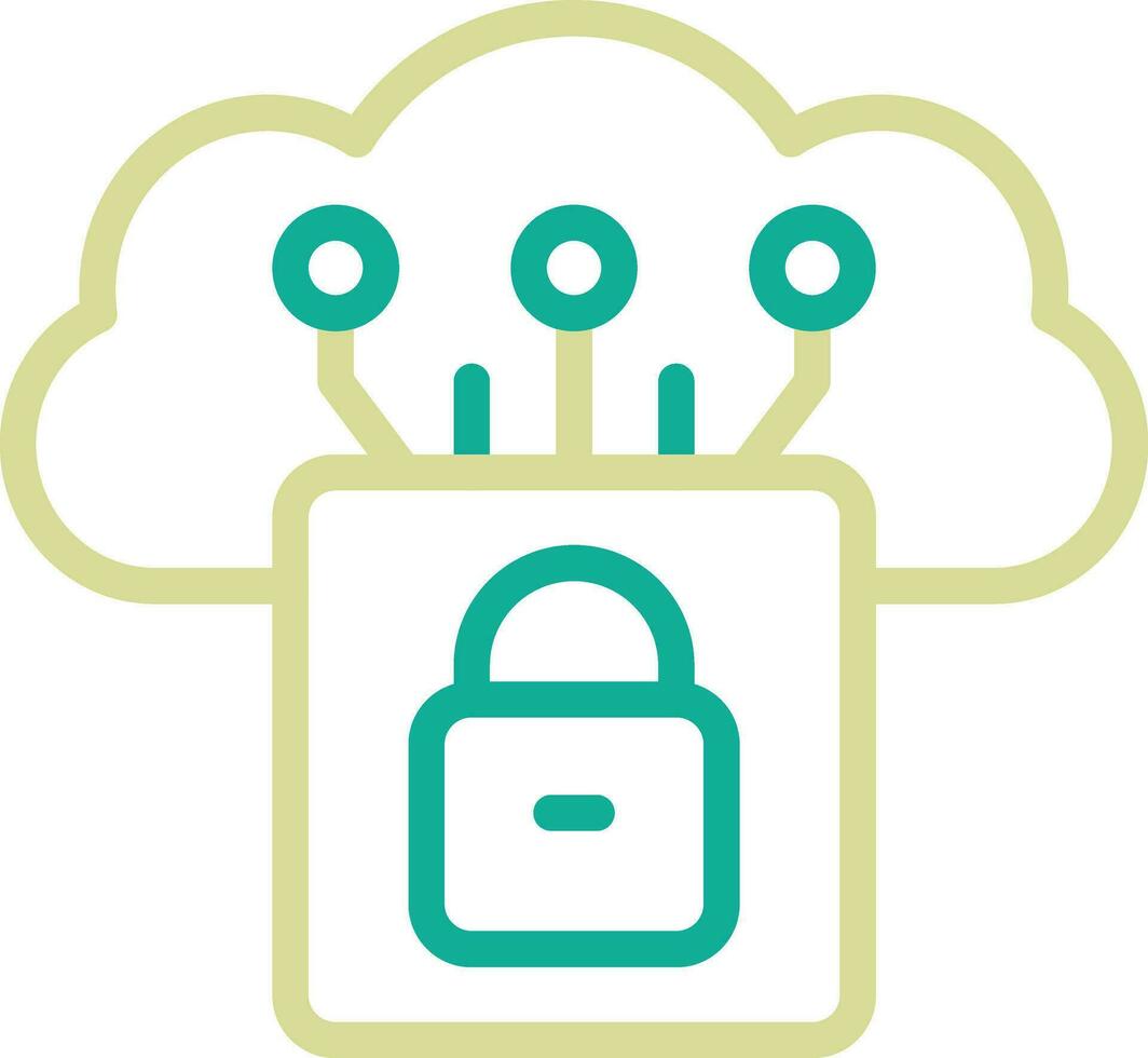 Cloud security Vector Icon