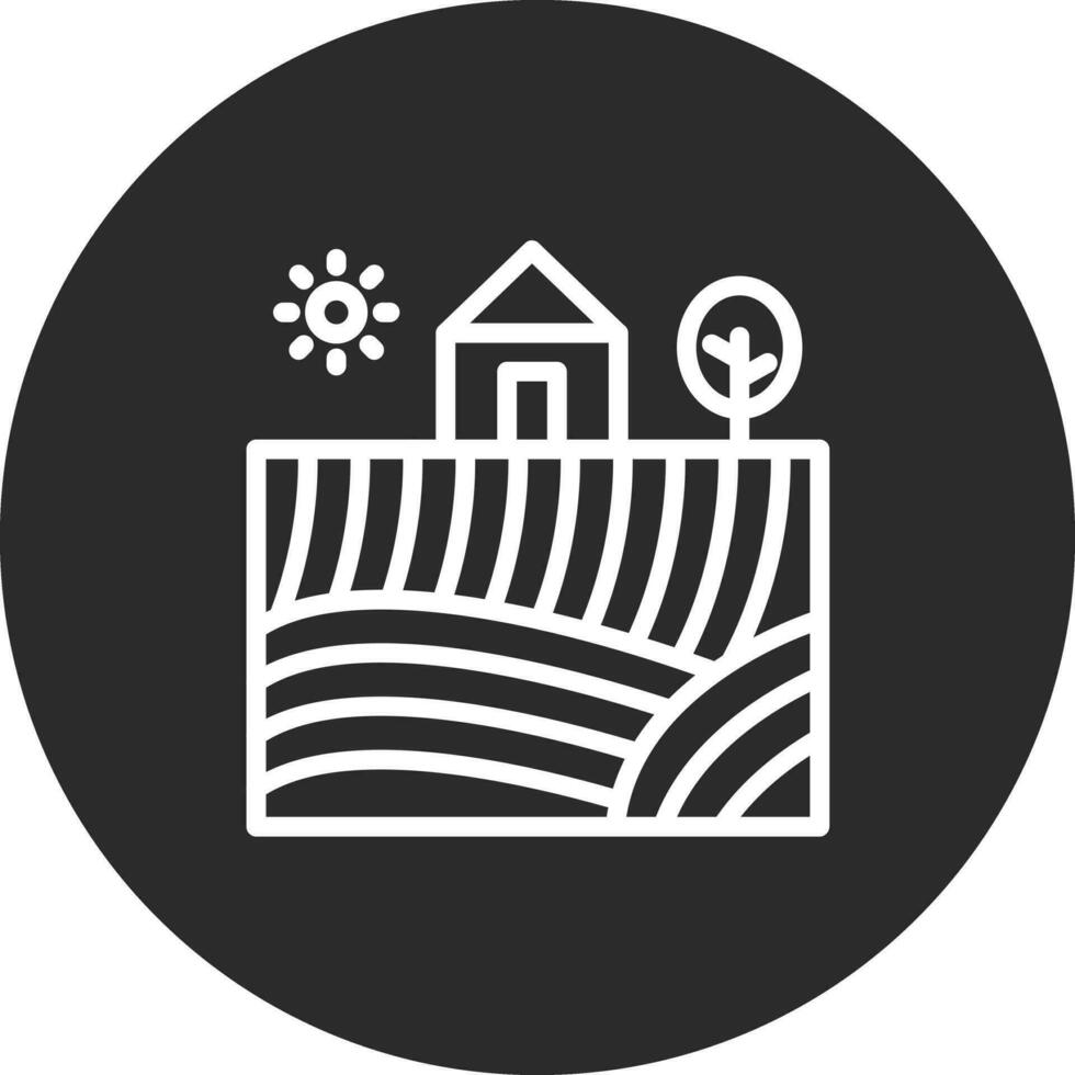 Fields Landscape Vector Icon