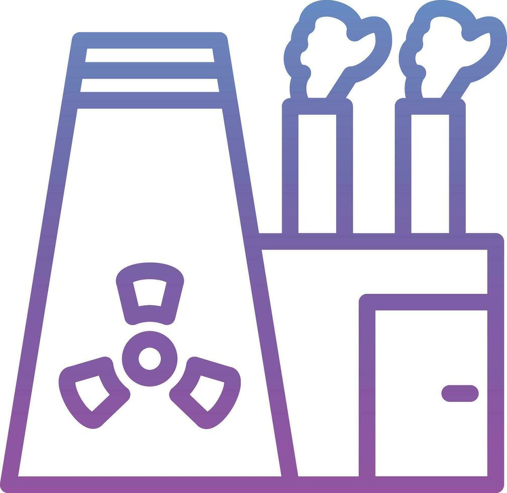 icono de vector de energía nuclear