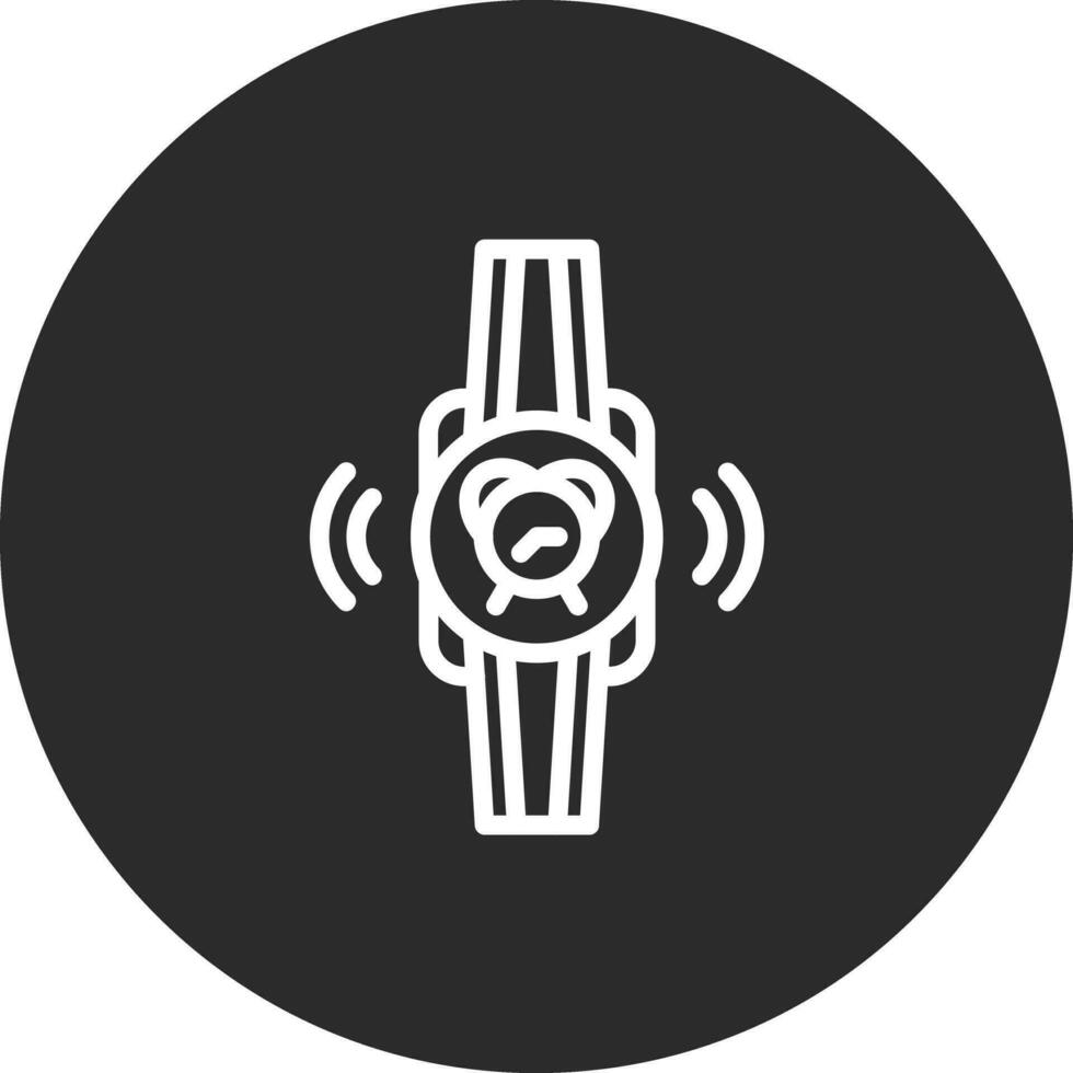 icono de vector de alarma de reloj inteligente