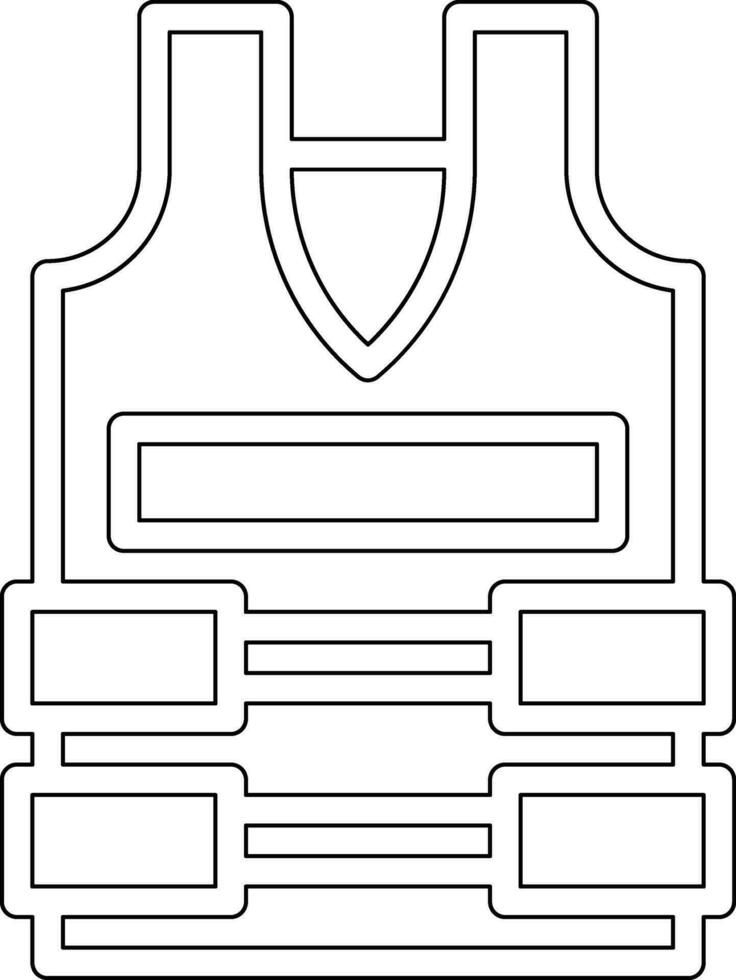 Bullet Proof Vest Vector Icon