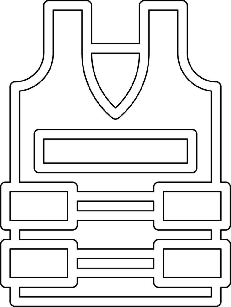 Bullet Proof Vest Vector Icon