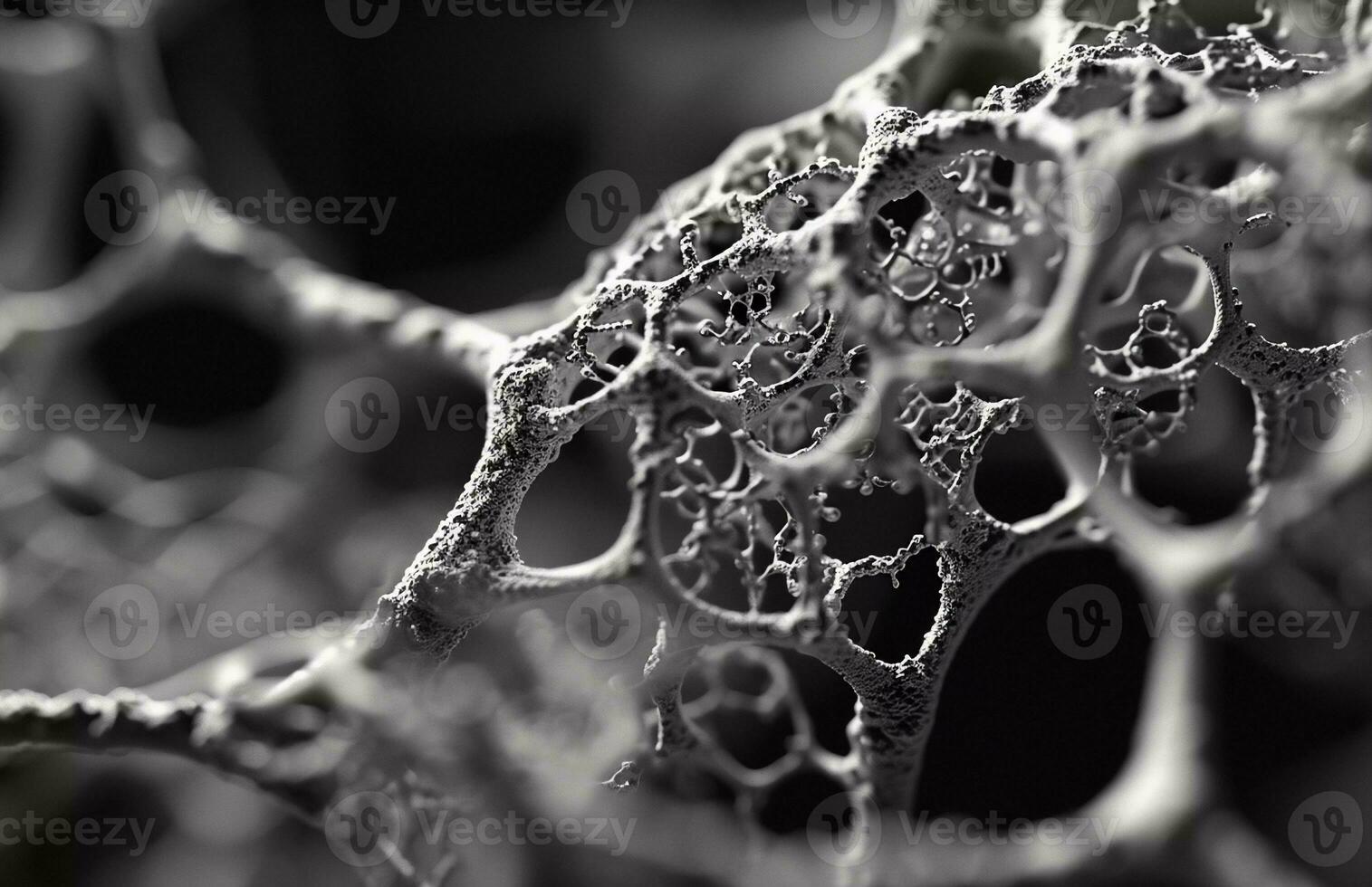 AI generated Black, White and Grey, Moss, Polular Structure, Rendered in cinema4d, Intricate, Medical Imaging photo