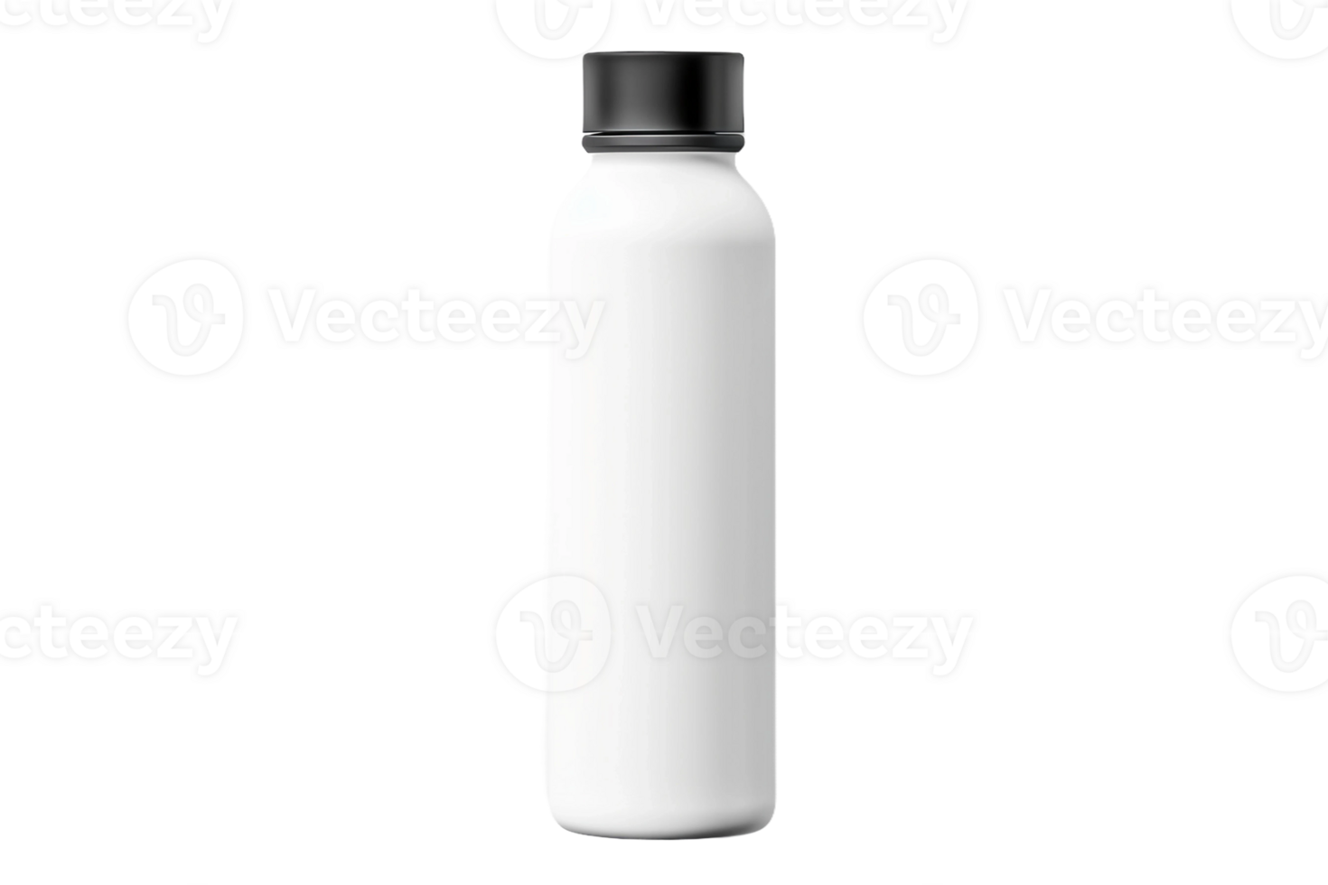 AI generated Blank Water Bottle Mockup on transparent background. png