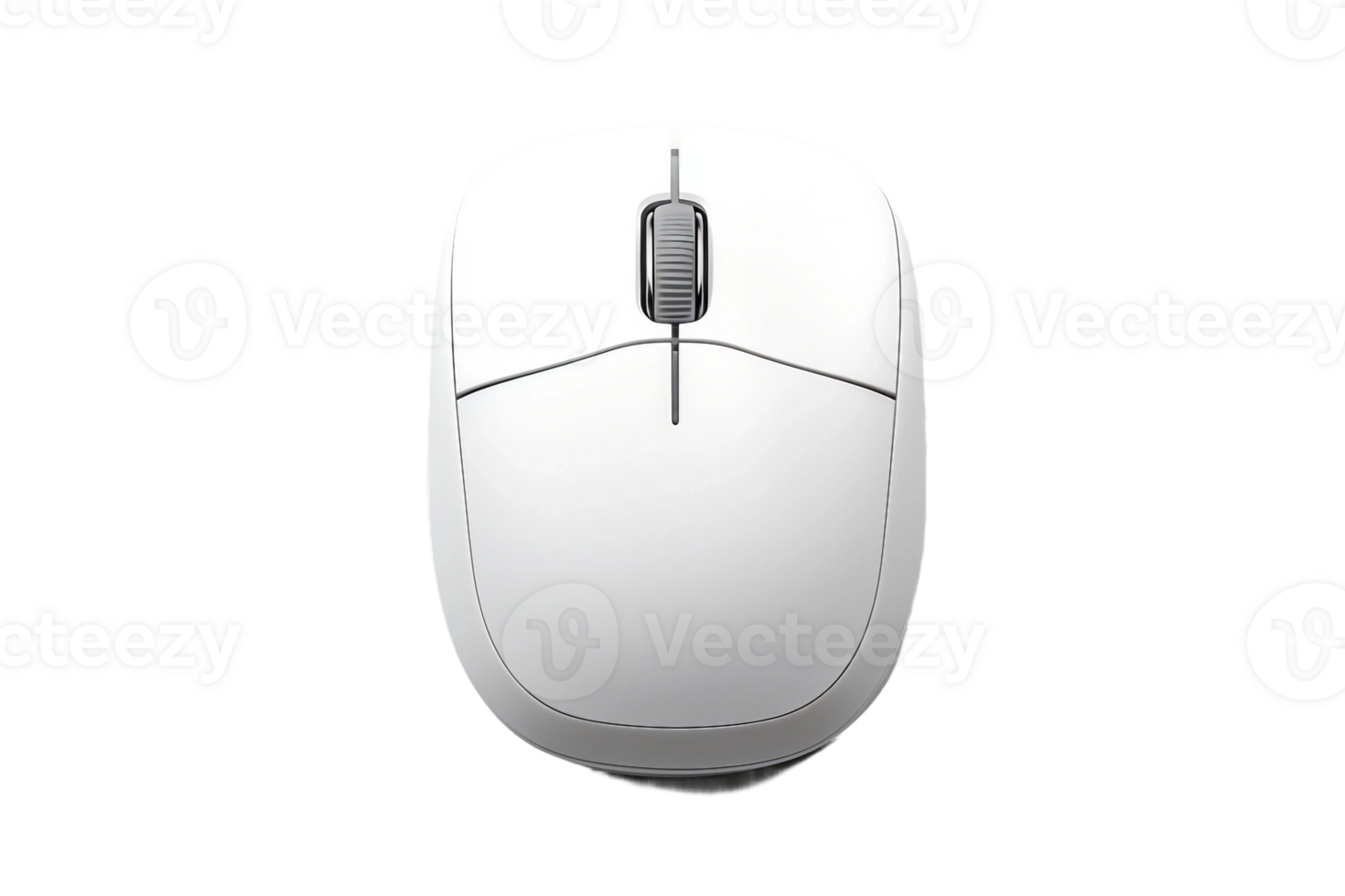 AI generated Blank Wireless Computer Mouse Mockup on transparent background. png