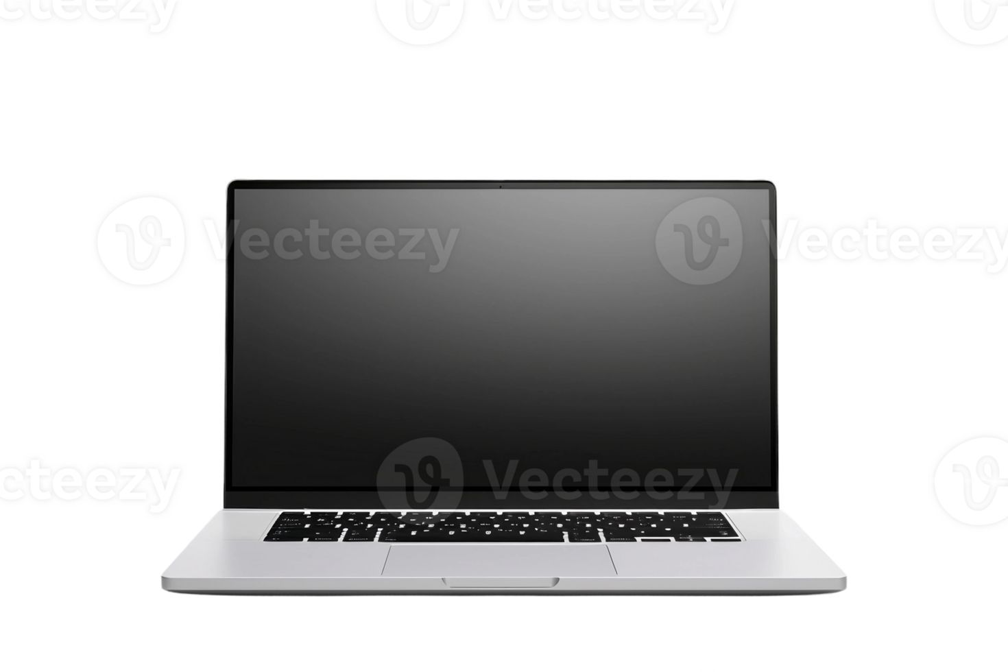 AI generated Blank Laptop Mockup on transparent background. png
