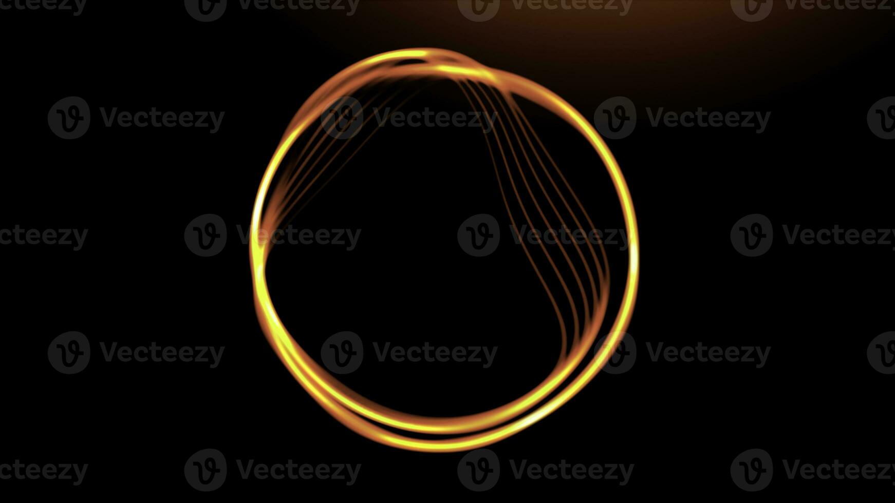 Vibrating circle with stream of lines. Motion. Musical or energetic animation with ring and lines. Pulsating ring with flow of energy from lines photo