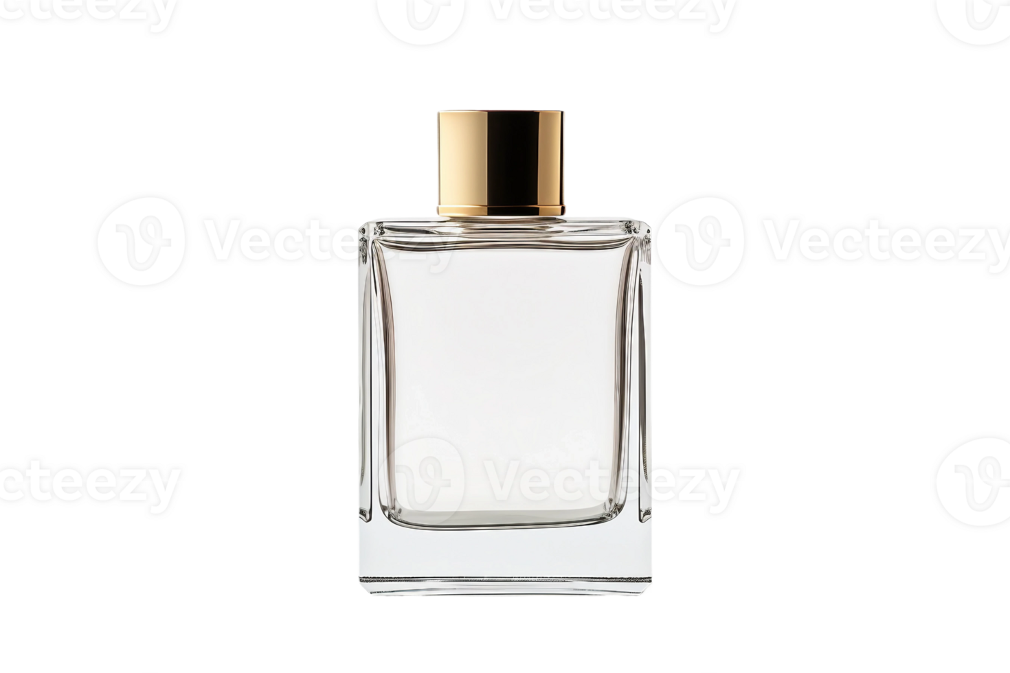 AI generated Blank Perfume Bottle Mockup on transparent background. png
