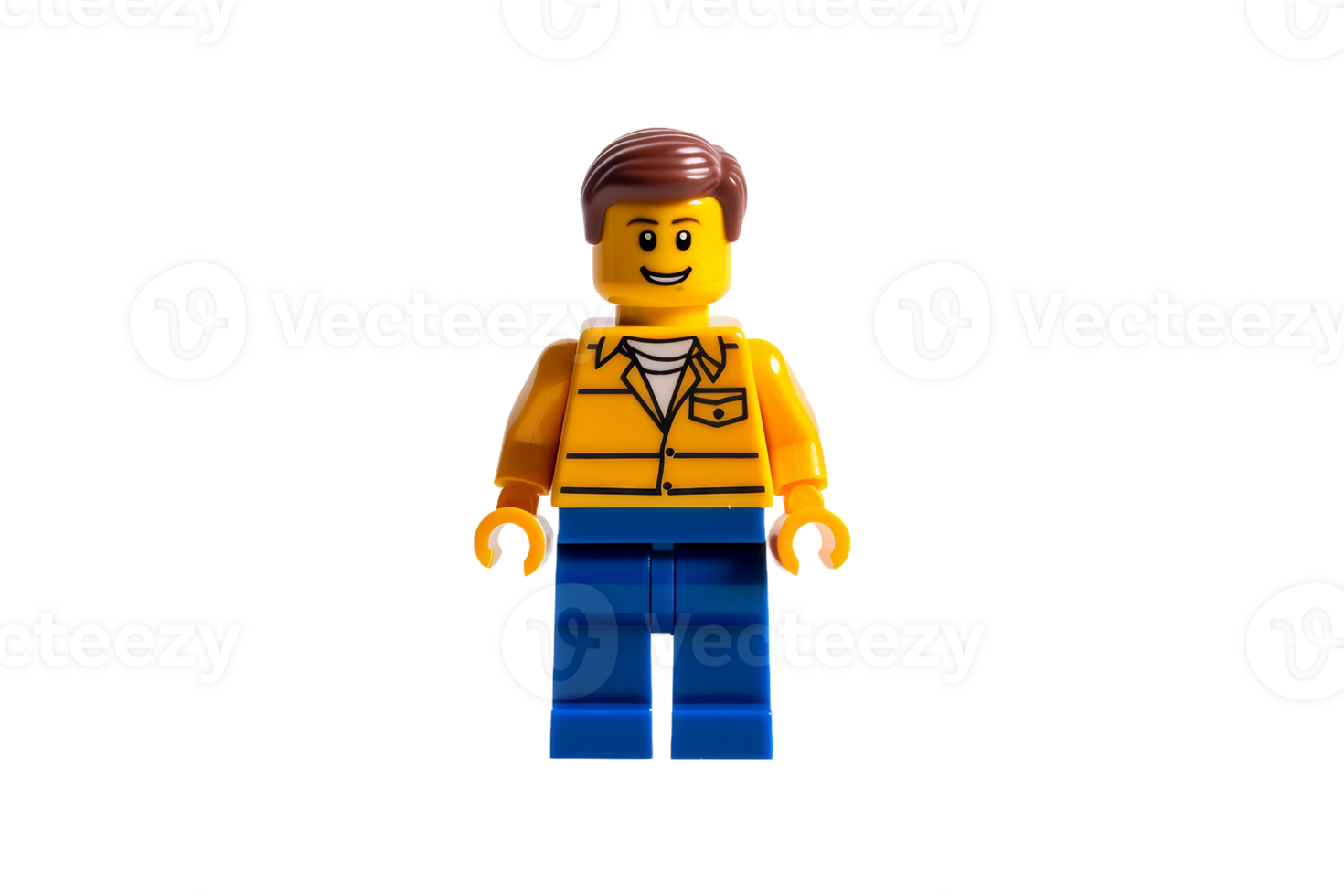 AI generated Single Minifigure on transparent background. png