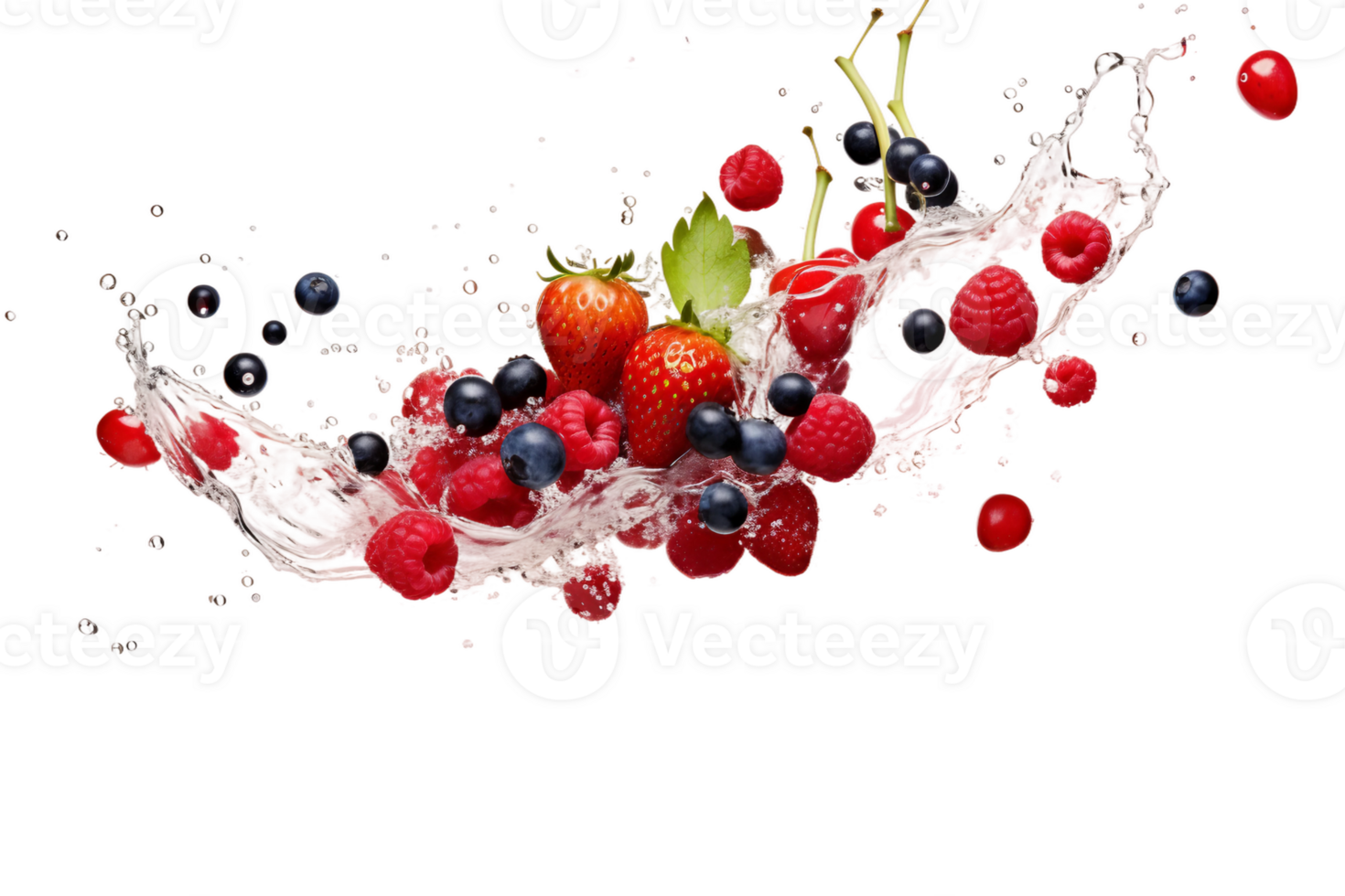 AI generated Falling Exotic Fruit Medley on transparent background. png