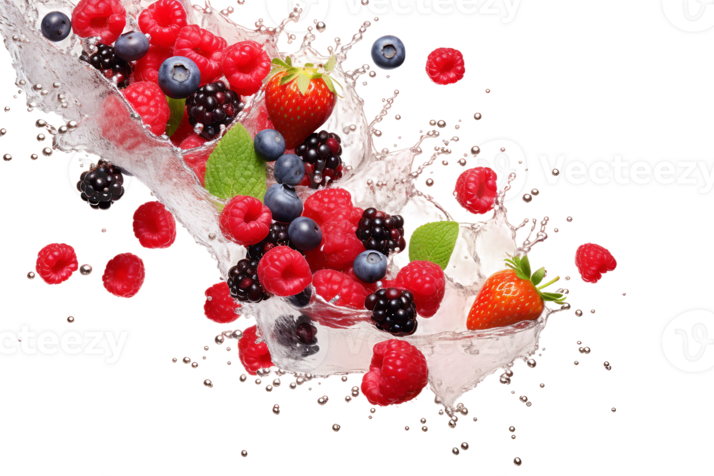 AI generated Falling Exotic Fruit Medley on transparent background. png