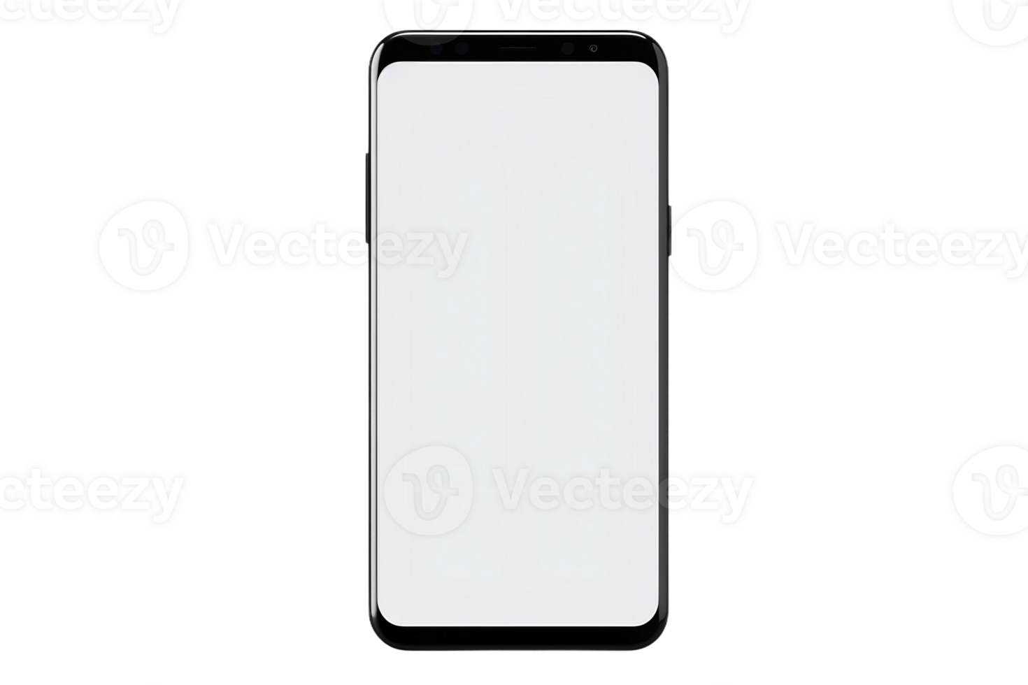 AI generated Smartphone Mockup on transparent background. png