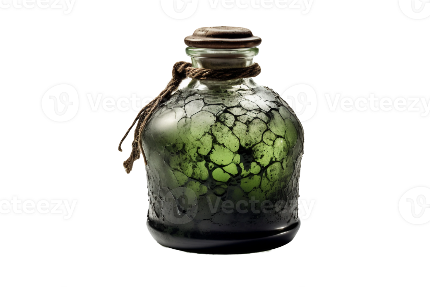 AI generated Witch's Brew Potion Bottle on transparent background. png