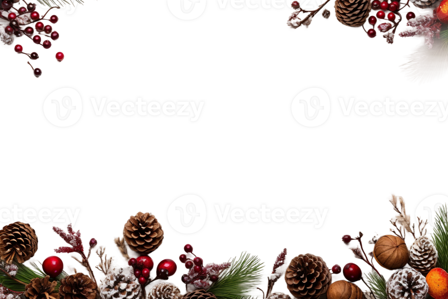 AI generated Seasonal Decorations with copy space on transparent background. png
