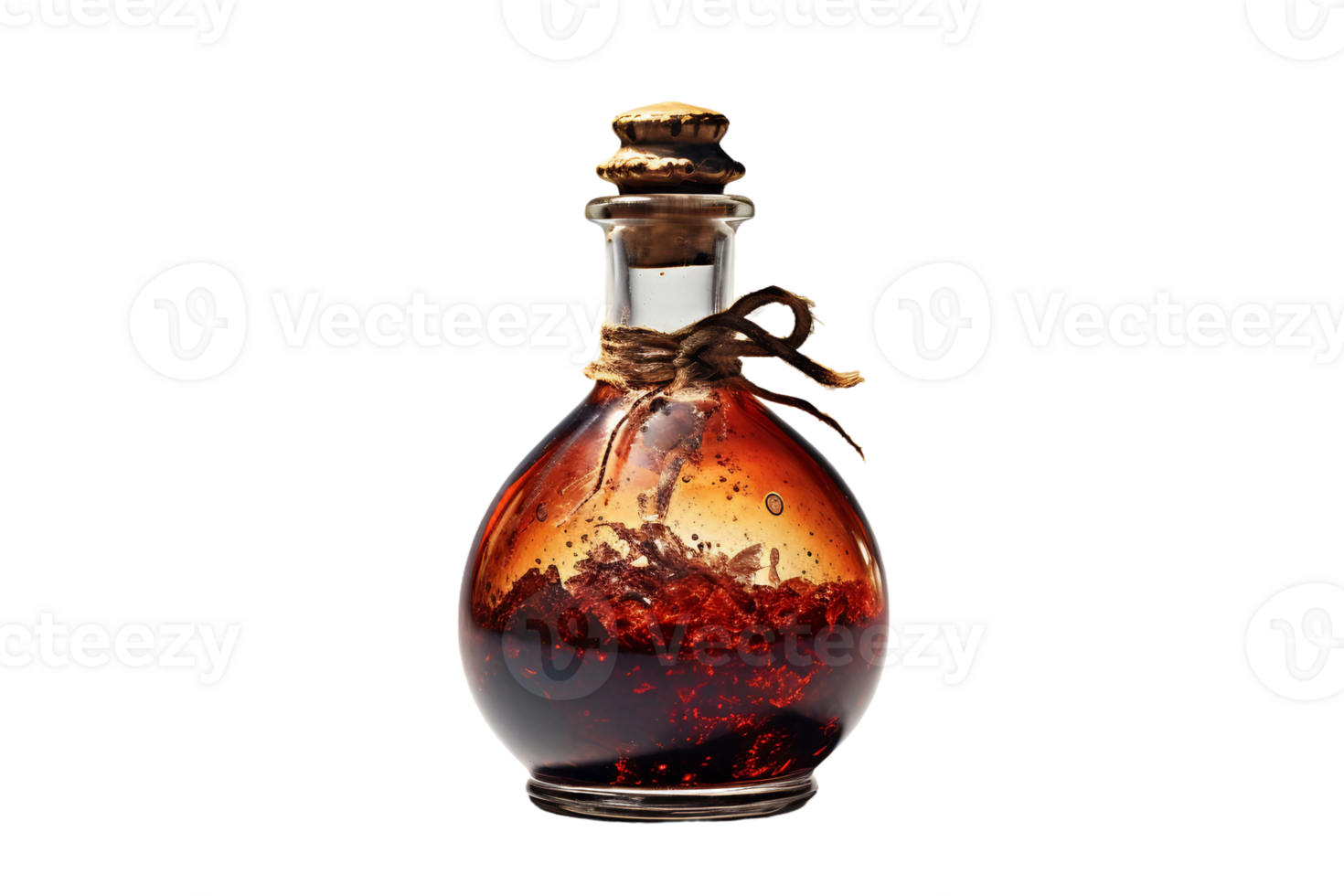 AI generated Potion of Timelessness Vial on transparent background. png