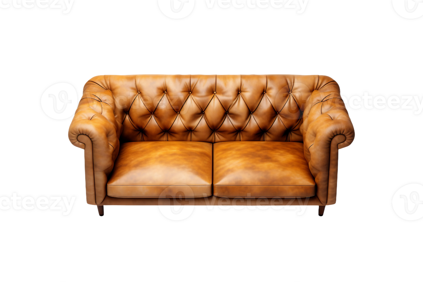 AI generated Top-View Lounge Sofa on transparent background. png