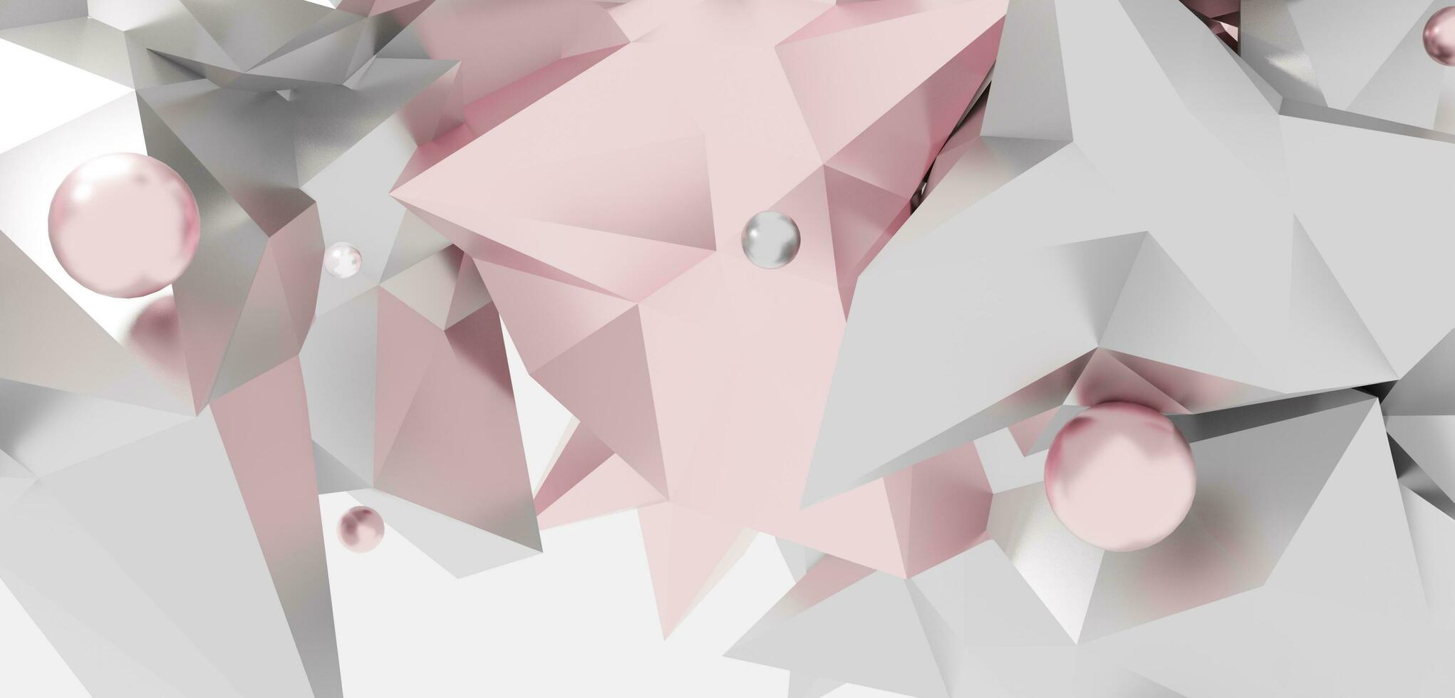 Pattern of sharp edges shiny sharp corner modern geometric abstract background 3D illustration photo