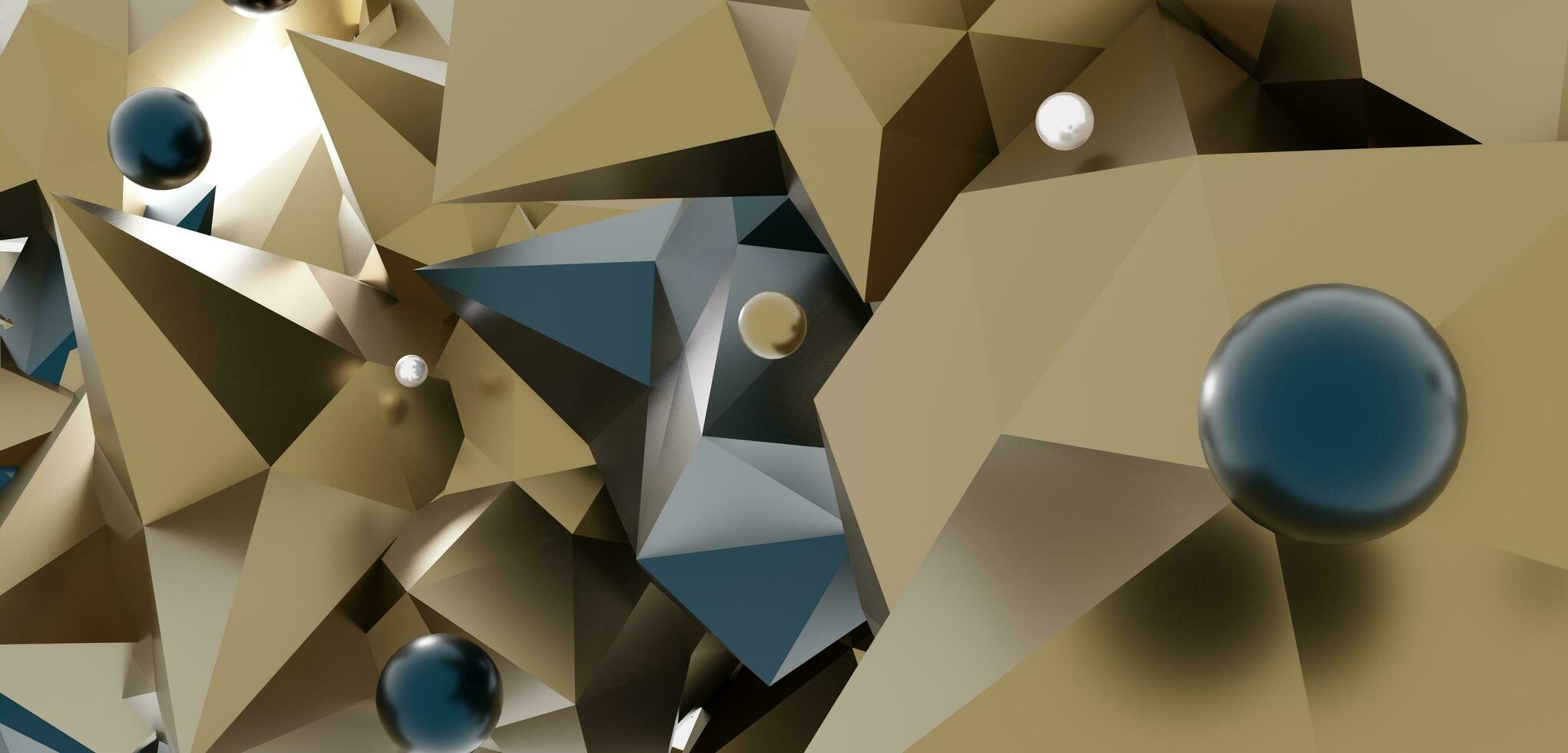 Pattern of sharp edges shiny sharp corner modern geometric abstract background 3D illustration photo