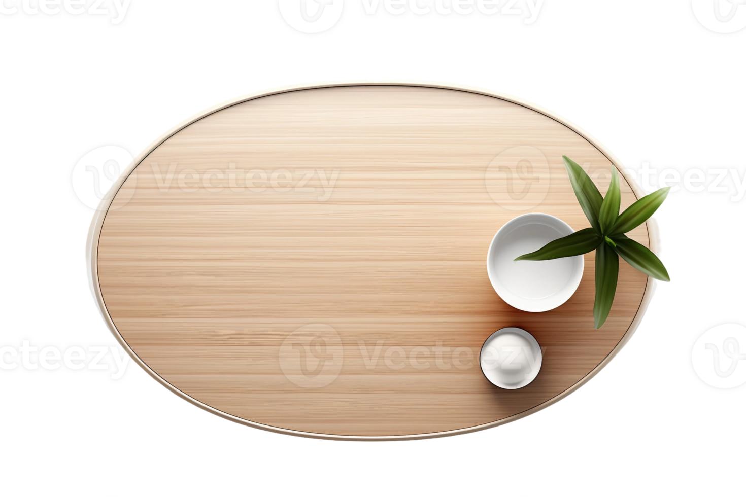 AI generated Top-View Table Design on transparent background. png