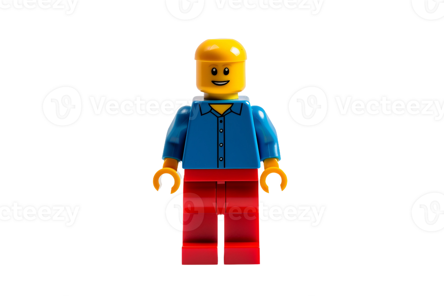 AI generated Single Minifigure on transparent background. png