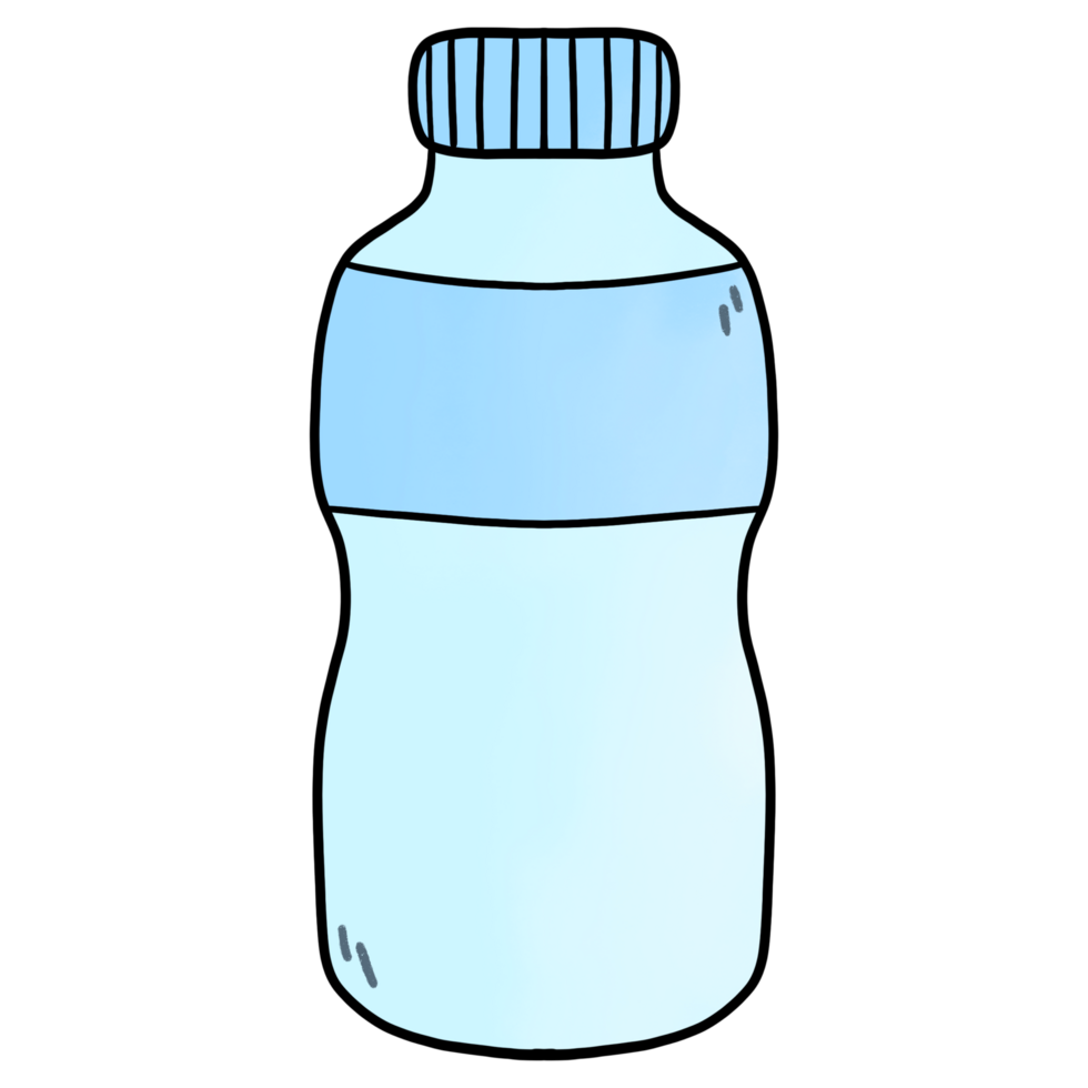 bottle of water. cartoon icon. isolated on transparent background png