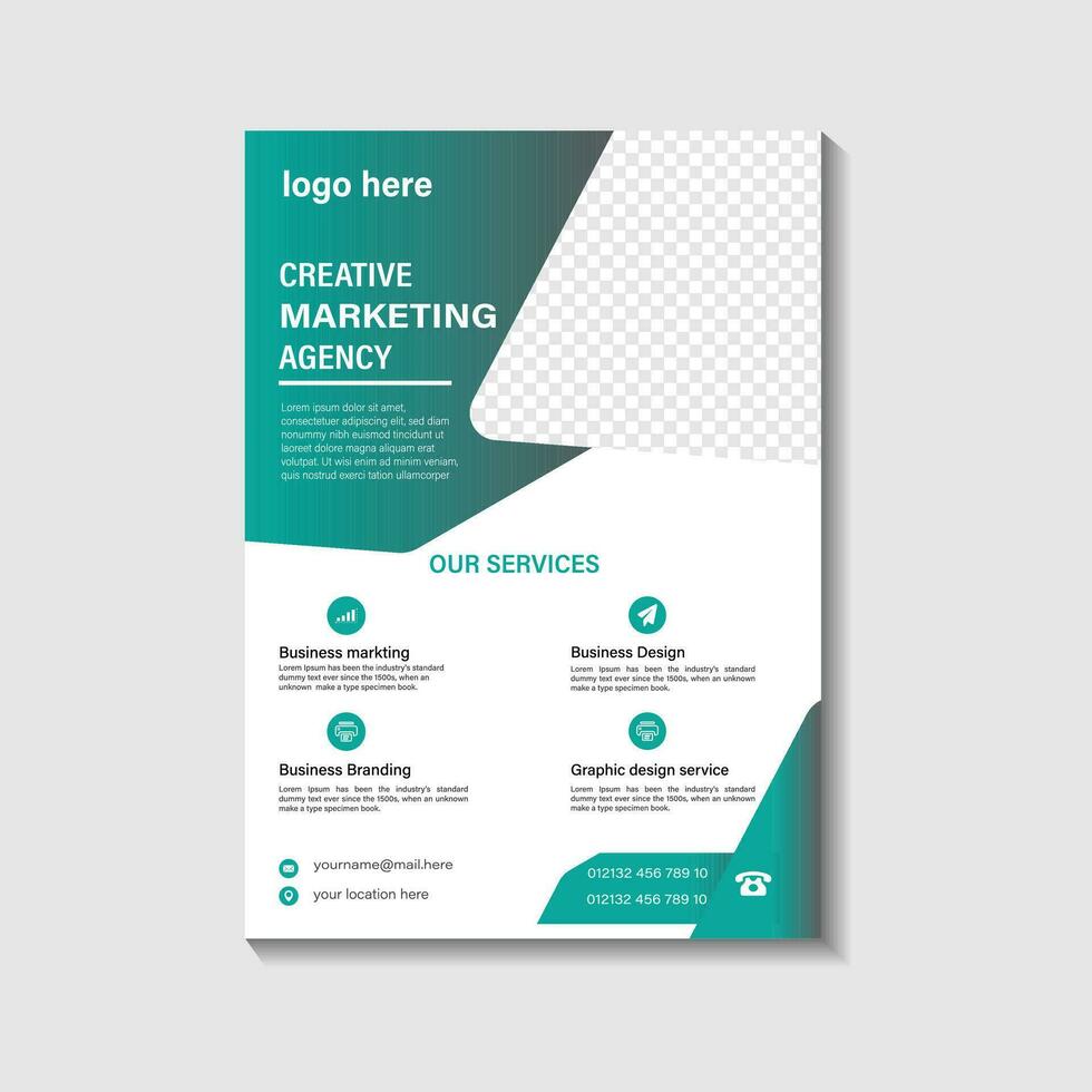 flyer design template vector