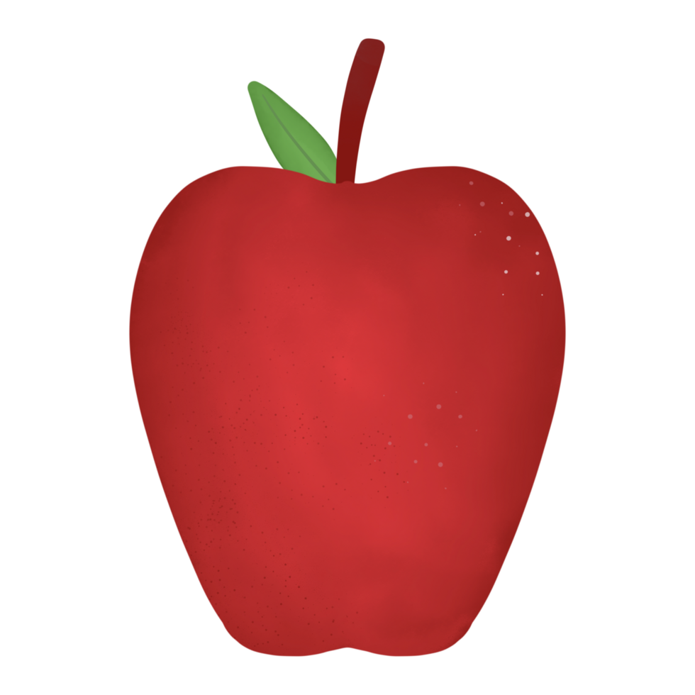 apple cartoon icon. hand drawn watercolor stlye png