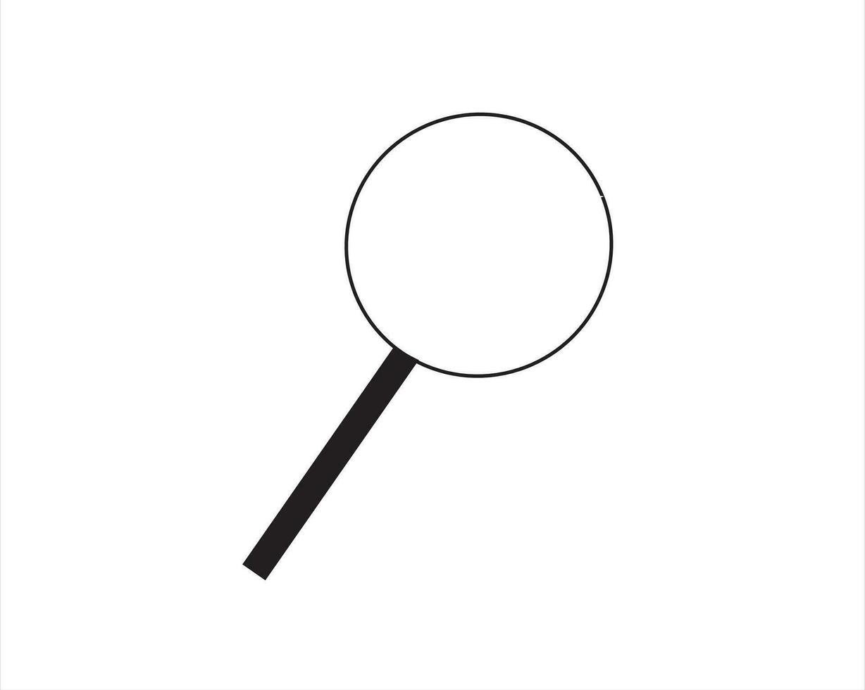 Search illustration image in black vector