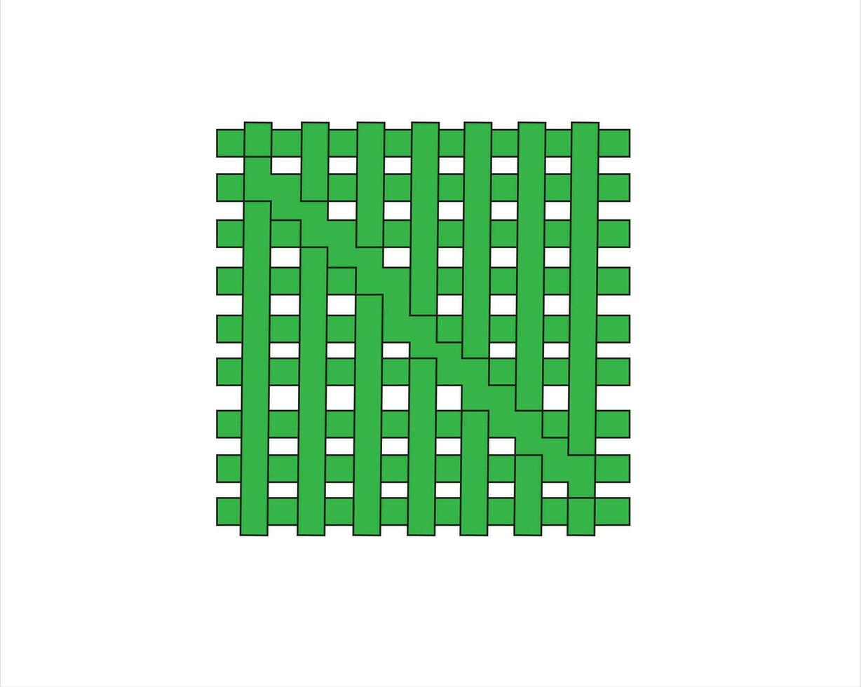 Simple fence icon in green color vector