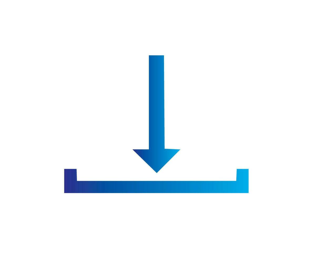 Arrow icon picture of color blue vector