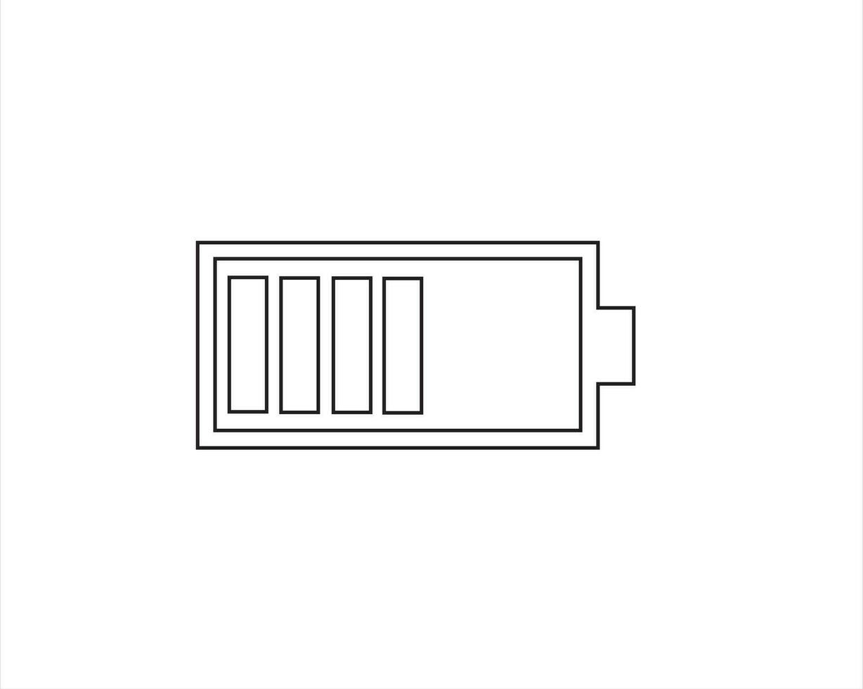 illustration of a battery in black vector