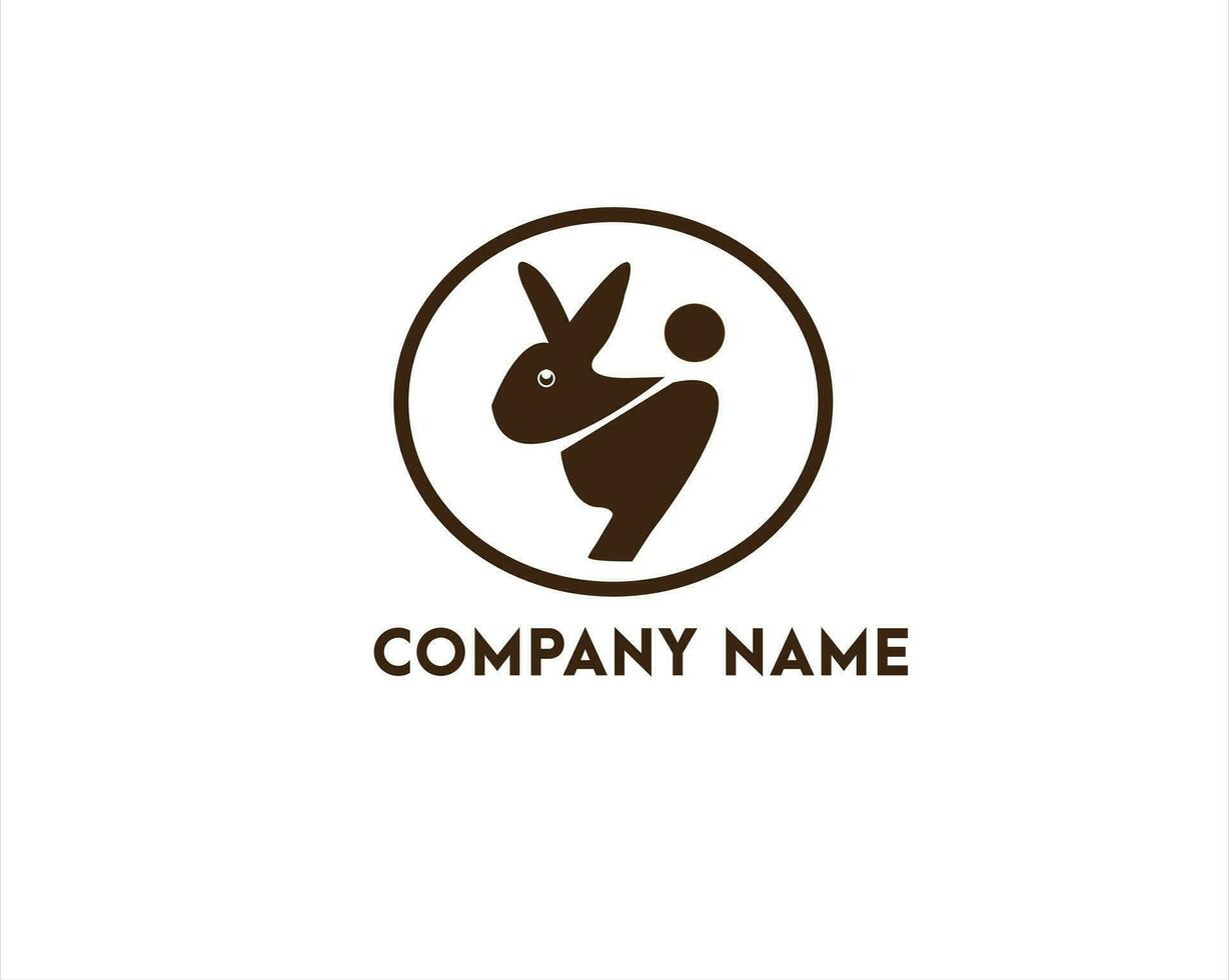 Simple bunny logo for business and company vector